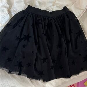 Stella McCartney Kids Black Star A-Line Skirt